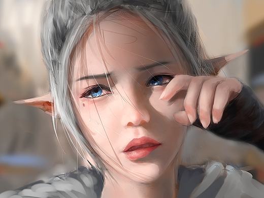 毁一遍wlop大大的画《sob》