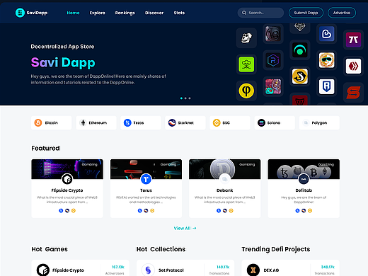 Savi Dapp Store