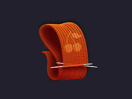 毛線針織圍巾寫實(shí)圖標(biāo)