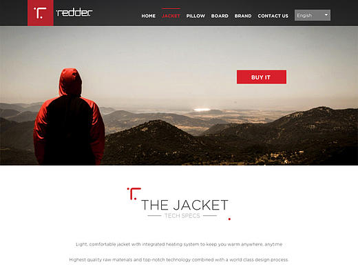 redder HEATED JACKET 加热服产品网页