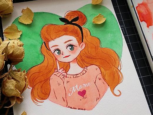 少女 临摹（个人主页-ZNDU4NTk3NTY=） - 创作习作 - 站酷设计师喵小寞momo原创素材 - 站酷ZCOOL