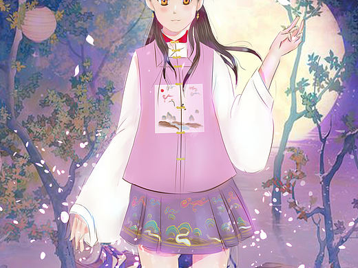 原创汉服插画设计稿