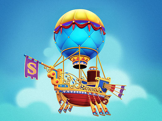 卡通飞船啦啦啦