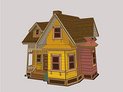 飛屋環(huán)球記 幫朋友畫了個(gè)動(dòng)畫中的屋子 有需要的拿 哈哈（個(gè)人主頁-ZODY4NjEy） - 新銳潮流插畫 - 站酷設(shè)計(jì)師YESMANIIIP原創(chuàng)素材 - 站酷ZCOOL