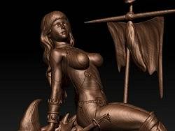 一组人物和动物的模型