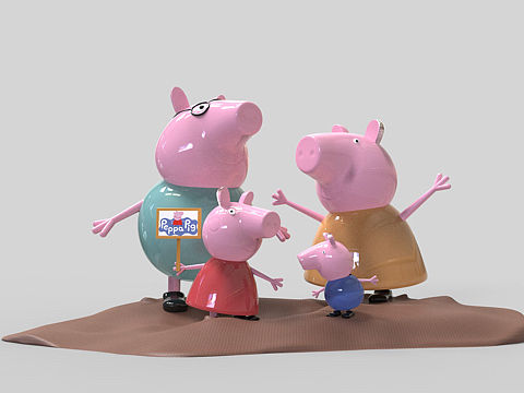 成都小猪佩奇原创雕塑设计