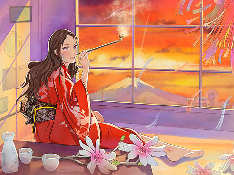 日系小姐姐（个人主页-ZNDM0OTA1MjQ=） - 商业插画 - 站酷设计师亜連沃克原创素材 - 站酷ZCOOL