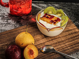 自制奶昔水果冰激凌腌制水果