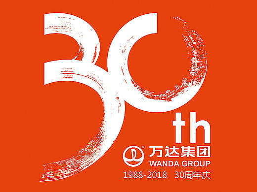 万达30周年LOGO