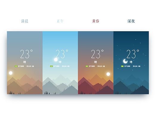[动效] 昼夜更替 · 天气类APP