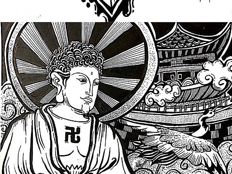 黑白装饰画