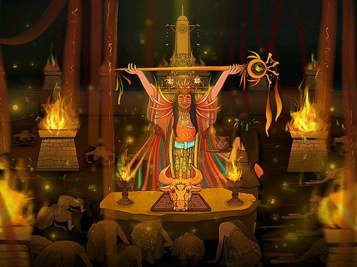 紅山文化祭祀插畫(huà)（個(gè)人主頁(yè)-ZNTE5MDM0Njg=） - 商業(yè)插畫(huà) - 站酷設(shè)計(jì)師粉紅殺姬原創(chuàng)素材 - 站酷ZCOOL