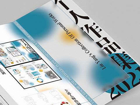 个人简历+作品集  三折页