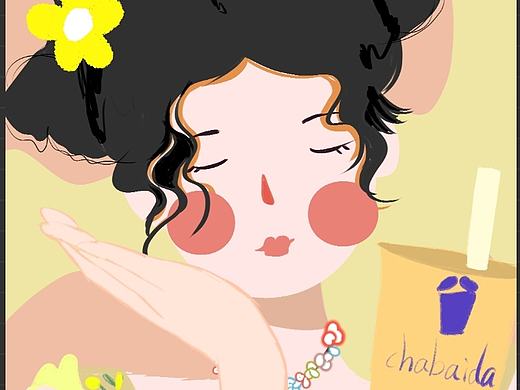 扁平风包装插画练习