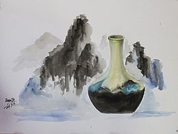 水彩——瓶