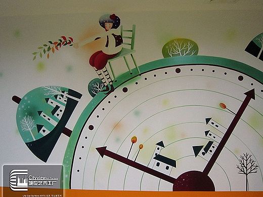 淄博城世艺术工厂墙绘作品——济南郑老师教育