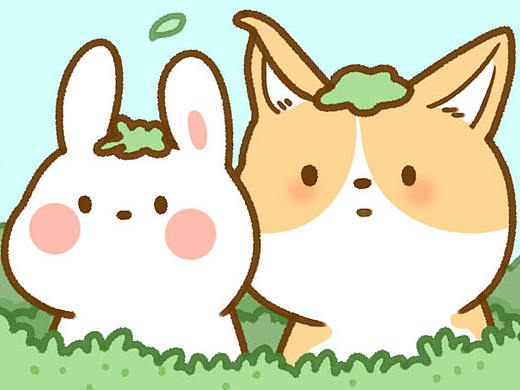 兔白白和小土豆--微信表情设计（动画）