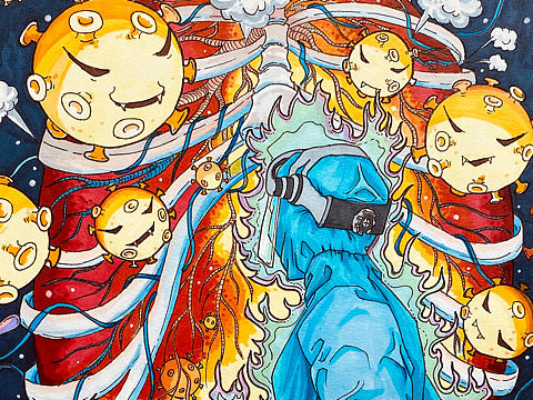 抗击疫情（个人主页-ZNTIwMjcyMDg=） - 创作习作 - 站酷设计师舒虹原创素材 - 站酷ZCOOL