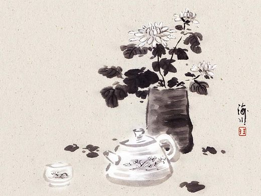 清茶插花