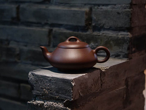 紫砂壶—矮石瓢(紫泥)