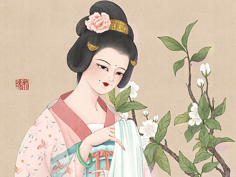 插画练习《仕女图》