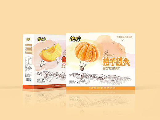 鲜果贝水果罐头包装