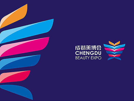 黄远海符号创意案例：成都美博会品牌符号标志vi设计