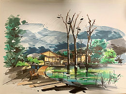 景观效果图手绘练习