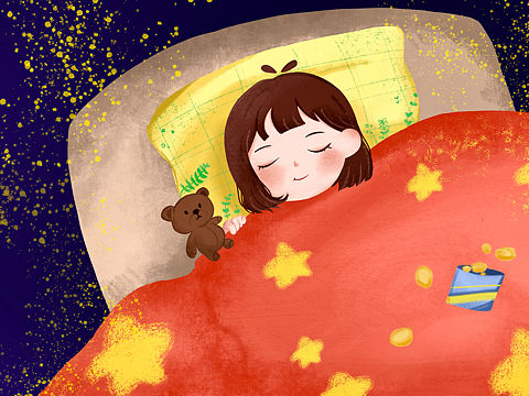晚安（个人主页-ZMzk5ODg5NDA=） - 儿童插画 - 站酷设计师简小原创素材 - 站酷ZCOOL