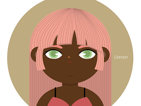 女生頭像（個(gè)人主頁-ZNDA3NDQ2NzI=） - 兒童插畫 - 站酷設(shè)計(jì)師Dan淡淡愛吃蛋黃原創(chuàng)素材 - 站酷ZCOOL