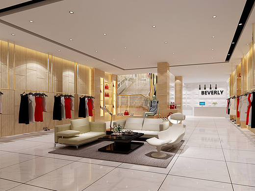 广安服装店设计|BEVERLY服装店设计案例|广安时尚服装店设计公司