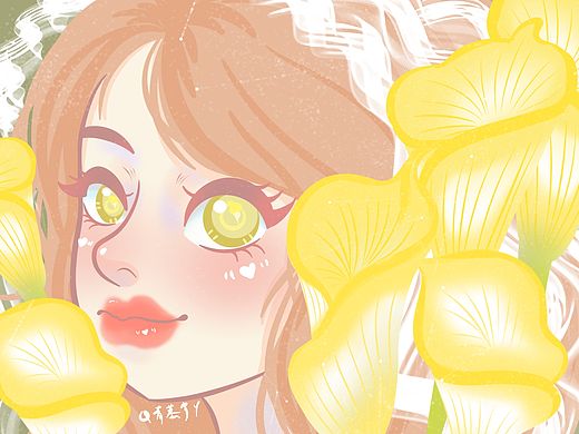 花与女孩之马蹄莲