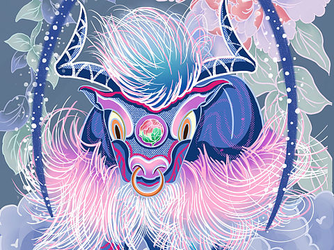 霸波奔画奔波霸古祿工作室丑牛贺岁-动悟堂2021牛年厂兽391动悟堂主