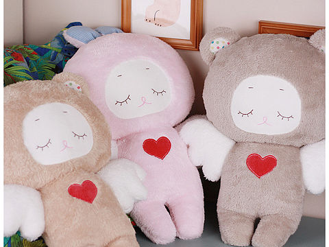 苏小妙原创自制毛绒玩偶--小天使系列波波兔&安安熊