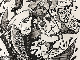 黑白插画