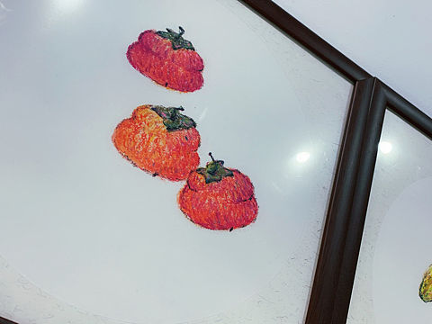 画 柿子 油画棒