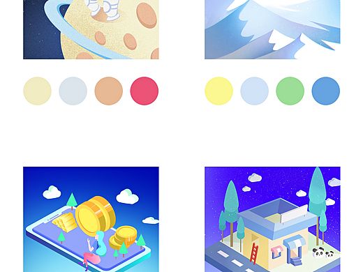 一些扁平风练习（个人主页-ZNTYwMDAxODA=） - 创作习作 - 站酷设计师简小原创素材 - 站酷ZCOOL