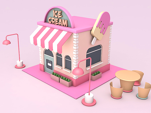 冰淇淋店小场景