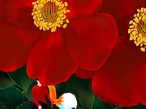 原创插画|垫起脚跟的你