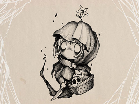 暗黑插画/反杀小红帽