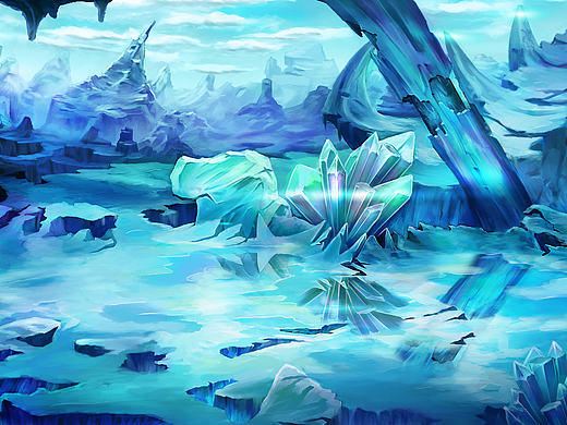 横版场景冰封（个人主页-ZMjEzMDIwMjQ=） - 游戏原画 - 站酷设计师三水良人原创素材 - 站酷ZCOOL
