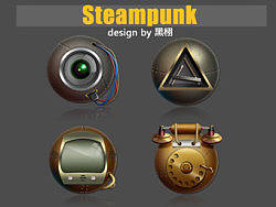 Steampunk（个人主页-ZODI2MDI4） - 主题/皮肤 - 站酷设计师黑白房子原创素材 - 站酷ZCOOL