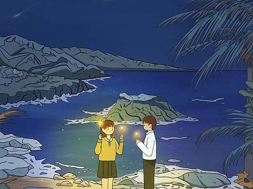 烟火（个人主页-ZNDkwNjg3NDg=） - 艺术插画 - 站酷设计师甜橙c原创素材 - 站酷ZCOOL