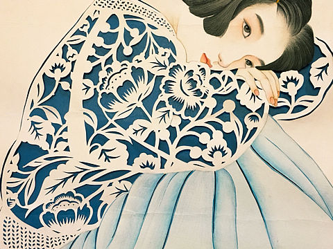 剪纸与工笔的结合