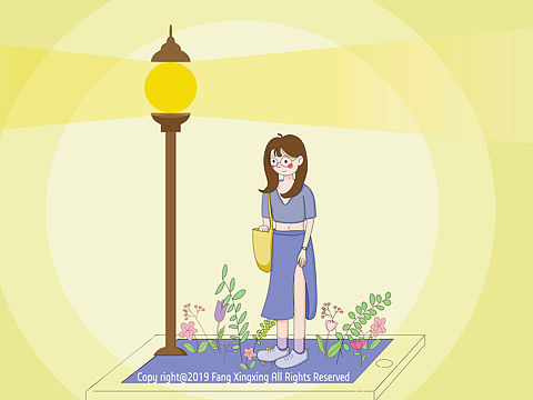 为自己点一盏路灯（6/365）天计划（个人主页-ZMzgwNjc2MzI=） - 商业插画 - 站酷设计师方醒醒原创素材 - 站酷ZCOOL