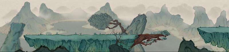 国画风格场景绘画记录
