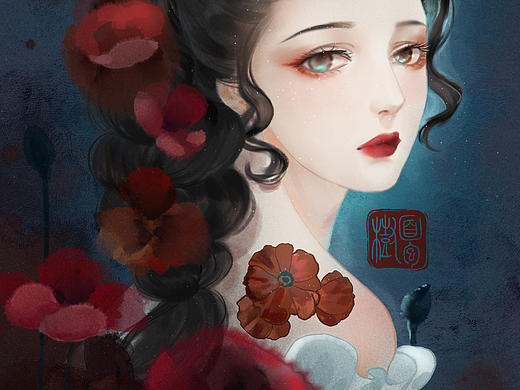 罂粟（个人主页-ZNDQ5MjgxNjg=） - 创作习作 - 站酷设计师面包树呀原创素材 - 站酷ZCOOL