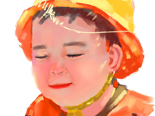 第一张写生，第二张有线稿后上色的