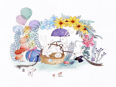 小兔幾（個人主頁-ZMzA1MTY3NDg=） - 繪本 - 站酷設(shè)計師AT林凡原創(chuàng)素材 - 站酷ZCOOL