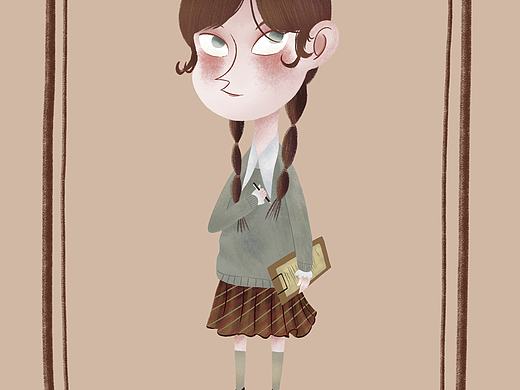 绘本角色|勤工俭学的女孩